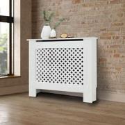 Radiatorbekleding met honingraatmotief wit, 78x19x82 cm, vervaardigd v...