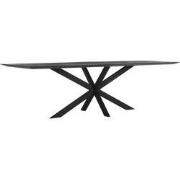 DTP Home Dining table Curves rectangular BLACK,78x260x100 cm, recycled...