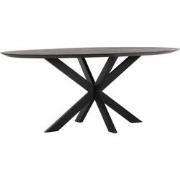 DTP Home Dining table Shape oval BLACK,78x200x100 cm, recycled teakwoo...