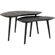 DTP Home Coffee table Organus BLACK, set of 2,35x69x51 cm / 40x83x61 c...