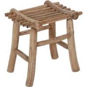 MUST Living Stool Bohemian,48x48x37 cm, teak branch