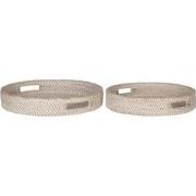 MUST Living Round Rattan tray Saint Barths, set of 2  - 7xØ40 cm / 6xØ...