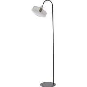 Light&living Vloerlamp 45x29,5x160 cm SOLNA mat zwart+smoke glas