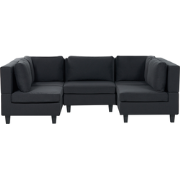 Beliani UNSTAD - Modulaire Sofa-Zwart-Polyester