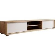 Meubella TV-Meubel Fortunato - Eiken - Wit - 180 cm - 2 deuren