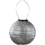 LUMIZ Solar Lampion Topaze Rond - 20 cm - Zilver