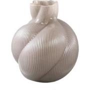 PTMD Chyrelle Cream Wavy Glass Vase Ball Round