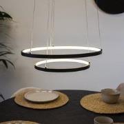 Ringlamp Hanglamp Elaine Metaal Zwart Cirkel 2 Ringen