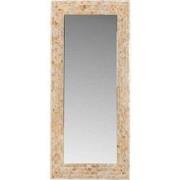 PTMD Chelsae Cream Poly Rectangle Shell Mirror