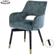 Tower living Lenno swivel armchair - fabric Adore 31 Grey blue