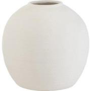 J-line - Vaas Rond Cement Wit - 28x28x28.5cm