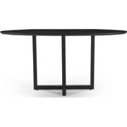 Sidetable Ovaal - Zwart - 140cm - Mangohout - Sidetable Roel