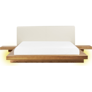 Beliani ZEN - Tweepersoonsbed-Lichte houtkleur-MDF