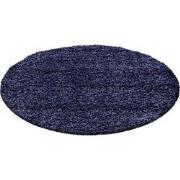 Tapijtenloods Basic Shaggy vloerkleed Donker Blauw Hoogpolig- 80 CM RO...