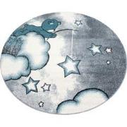 Tapijtenloods Kids Dreams Rond Vloerkleed Kinderkamer Blauw / Grijs La...