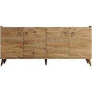 Buffet 4 deuren decoratie grenen atlantisch - L180 cm