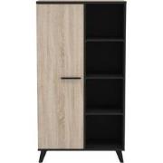 Buffet Hoog 1 Deur en 4 Nissen L83 x H154 cm - Wayne