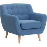 Beliani MOTALA - Fauteuil-Blauw-Polyester