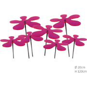 7 stuks! Zonnevangers Lotta Rood-Roze (kleur fuchsia) 120 cm Cazador D...