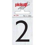 Route alulook 60 x 44 mm Sticker zwarte cijfer 2 pick up