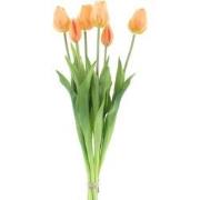 PSO Classic Tulip Bundle Tulp Duchesse x7 peach 47 cm kunstbloemen