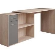 Meubella Bureau Nomi - Eiken - Grijs - 120 cm