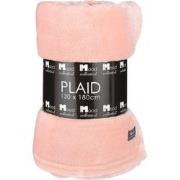 In The Mood Collection Famke Fleece Plaid - L180 x B130 cm - Perzik