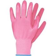 Werkhandschoenen latex roze M