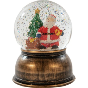 B.O. Globe Santa Glitter Water Led Warm White 11X14 cm