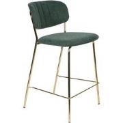 Counter Stool Jolien Gold/Dark Green