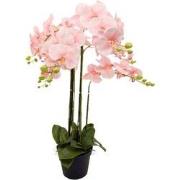 Orchidee kunstplant 6-tak 88 cm, roze