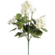 Kunstbloem geranium 45 cm, wit