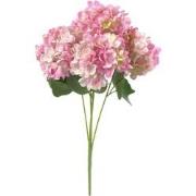 Kunstbloem hortensia 47 cm, roze