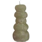 Pebble candle d7xh15 cm, groen