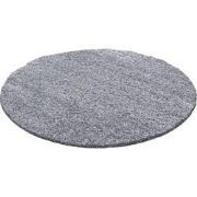 Tapijtenloods Basic Rond Shaggy vloerkleed Lichtgrijs Hoogpolig- 120 C...