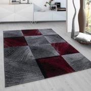 Plus Vloerkleed - Laagpolig Tapijt Woonkamer - Grijs / Rood- 120x170 C...