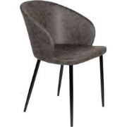 Housecraft Living Hadid Eetkamerstoelen Kunstleer Antraciet/ Grijs - S...