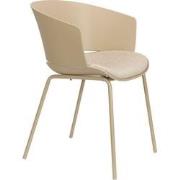 Housecraft Living Jessica Eetkamerstoelen met armleuning Beige - Set v...