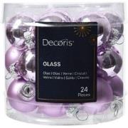 Kerstbal glas d2.5 cm fris lila 24st