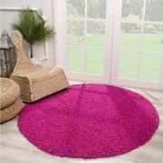 Tapijtenloods Loca Shaggy Rond Vloerkleed Roze Hoogpolig- 150 CM ROND