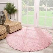 Tapijtenloods Loca Shaggy Rond Vloerkleed Licht Roze Hoogpolig- 150 CM...