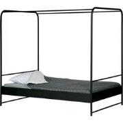 vtwonen Bunk Hemelbed - Metaal - Zwart - 190x206x125