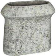 PTMD Nimma Grey Cement Pot Wide Top Oval L