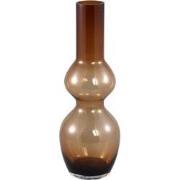 PTMD Joly Brown Glass Vase Long Bulb Shape S