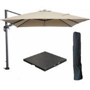 Garden Impressions Hawaii zweefparasol 300x300 cm carbon black / taupe...