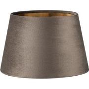 Fluweel - Velvet Lampenkap - Conisch - Grey + goud - Luxe stijl - ø20 ...