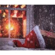 Clayre & Eef Kerst Achtergronddoek 180x210 cm Rood Stof