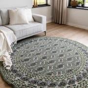 Rond Vintage Vloerkleed Rond Marad Groen Interieur05 - Polypropyleen -...