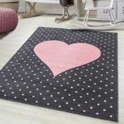 Tapijtenloods Bambi Love Kinderkamer Vloerkleed Laagpolig Roze Grijs- ...