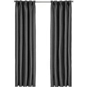 Larson - Luxe effen blackout gordijn - met haken - 3m x 2.5m - Donkerg...